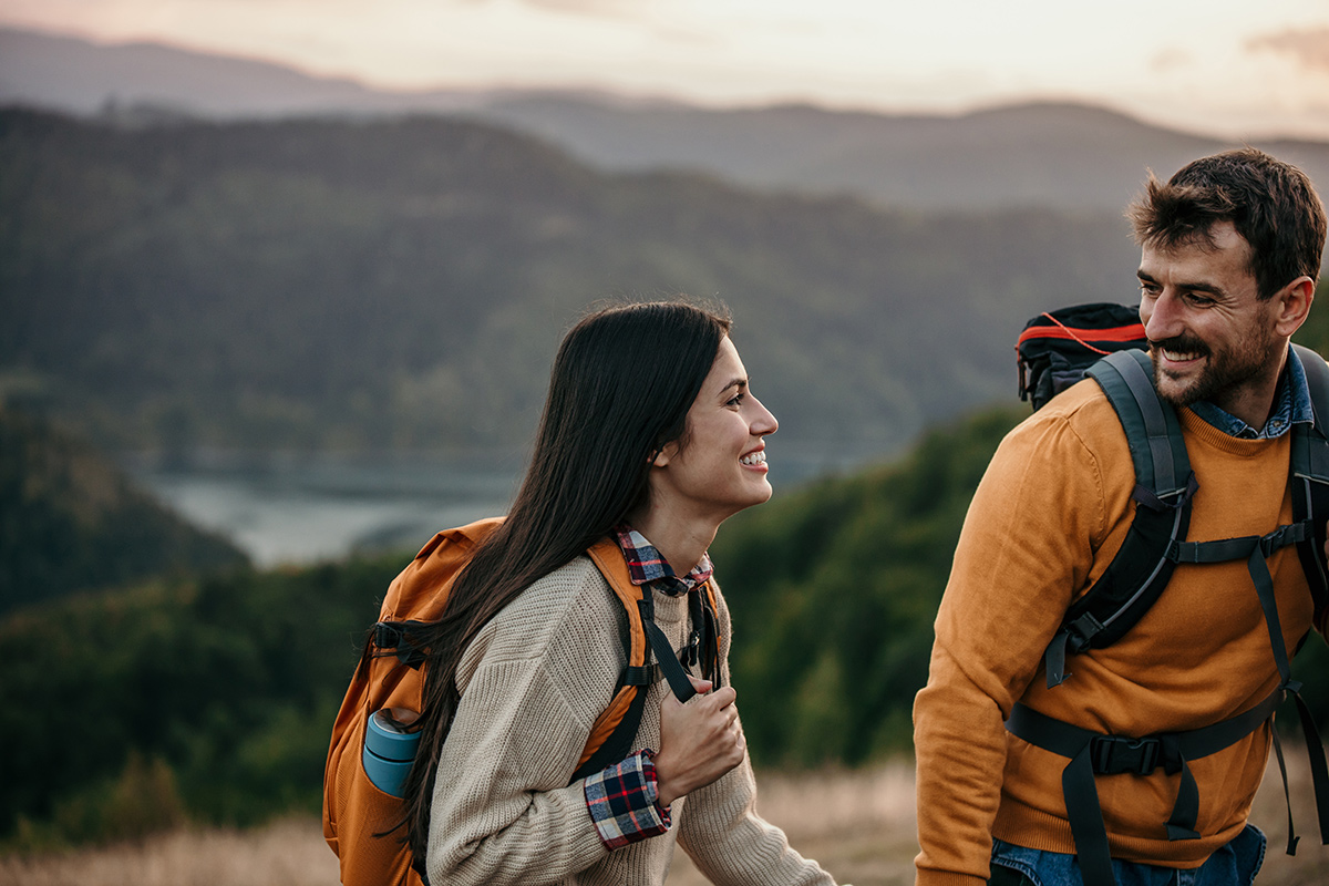 hiking couple