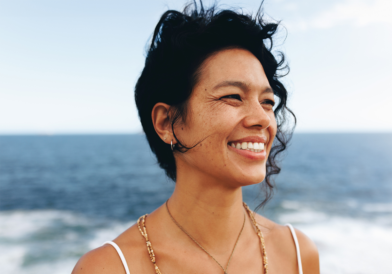 woman at beach